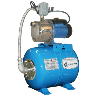 Sistema hidroneumático, Aquapak, Bomba 1/2 HP,115V,Tanque de 24 Litros.