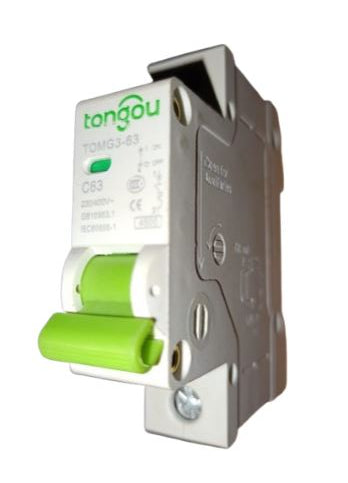 Breaker P/Riel 1 x 63A, AC, 230/400 VAC, TONGOU