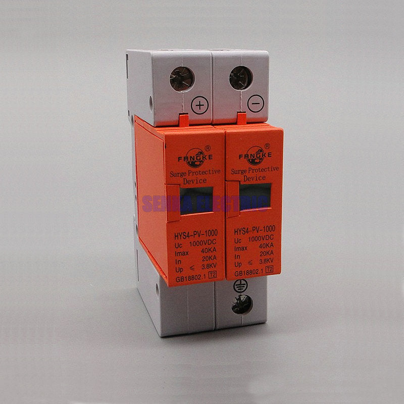 Protector sobretensiones, SPD 800 VDC, 2 P 20, IP20, riel Omega, FSP-D40-2P