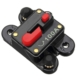 EL55-040  Cortacircuito tipo fusible, 100A, 12V-48V DC, con Reset