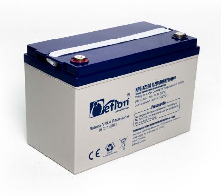 baterí­a 12V, 100 AH, AGM, Ciclo Profundo