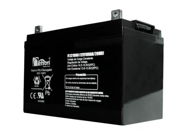 baterí­a 12V, 100 AH, AGM, Seca
