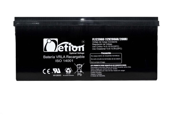 baterí­a 12V, 200 AH, AGM
